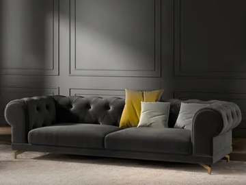 RUBINO - 2 seater tufted fabric sofa by CASA +39 - view 2